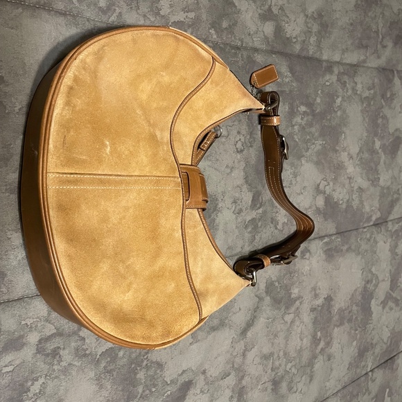 Coach Tan and Brown Hobo Bag with Leather Accents - Picture 4 of 4